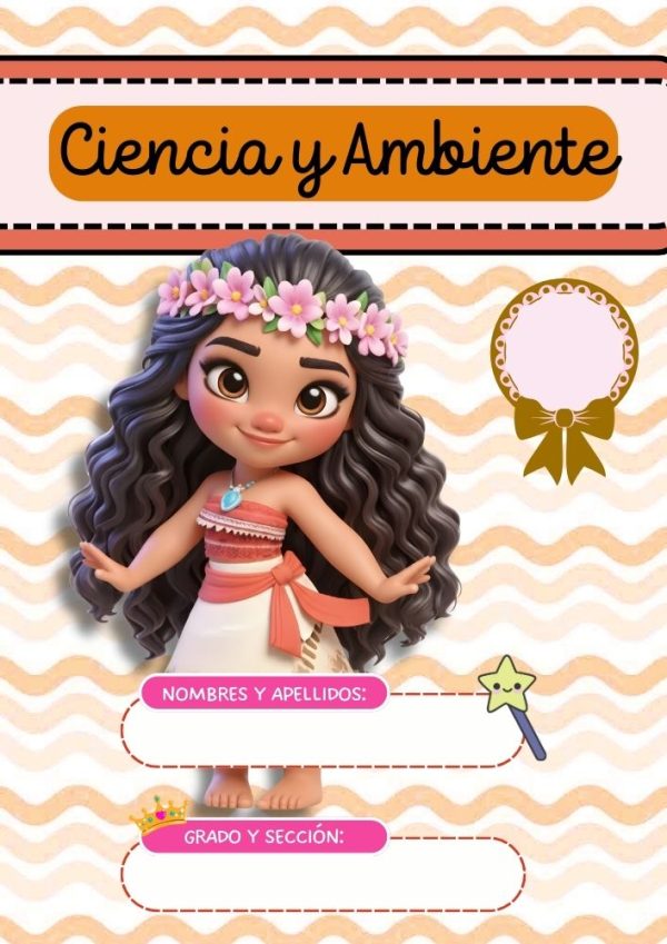 Portada de Princesas Disney para cuadernos de primaria