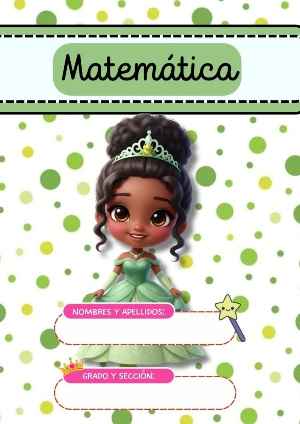 Portada escolar de Princesas Disney para cuadernos