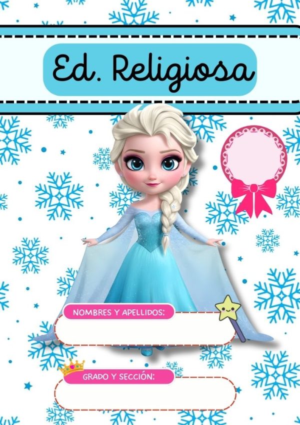 Portada de cuaderno de Princesas Disney para niños