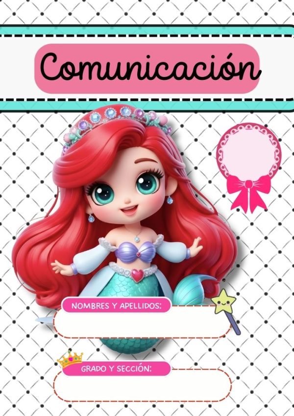 Portada de Princesas Disney para cuaderno escolar