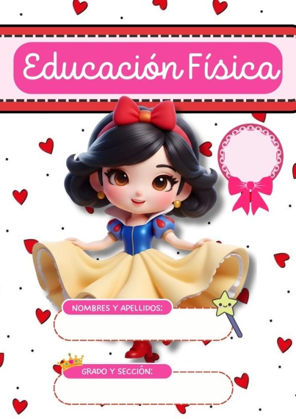 Portadas de Princesas Disney para cuadernos de primaria
