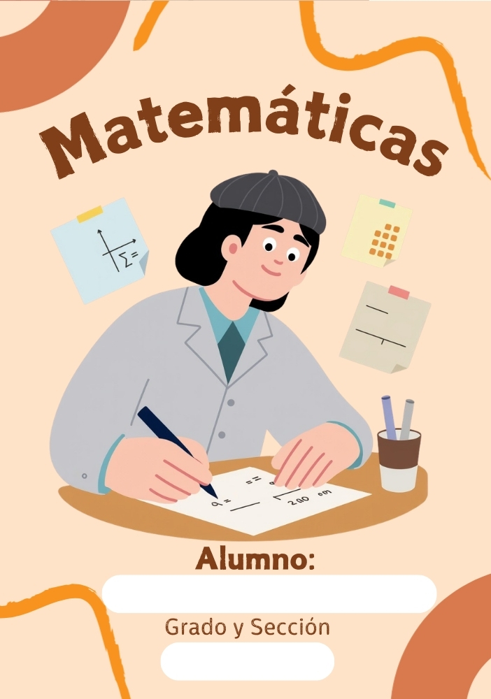 Portada colorida de Secundaria para cuaderno
