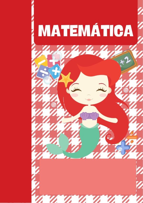 Portada de cuaderno de La Sirenita lista para imprimir