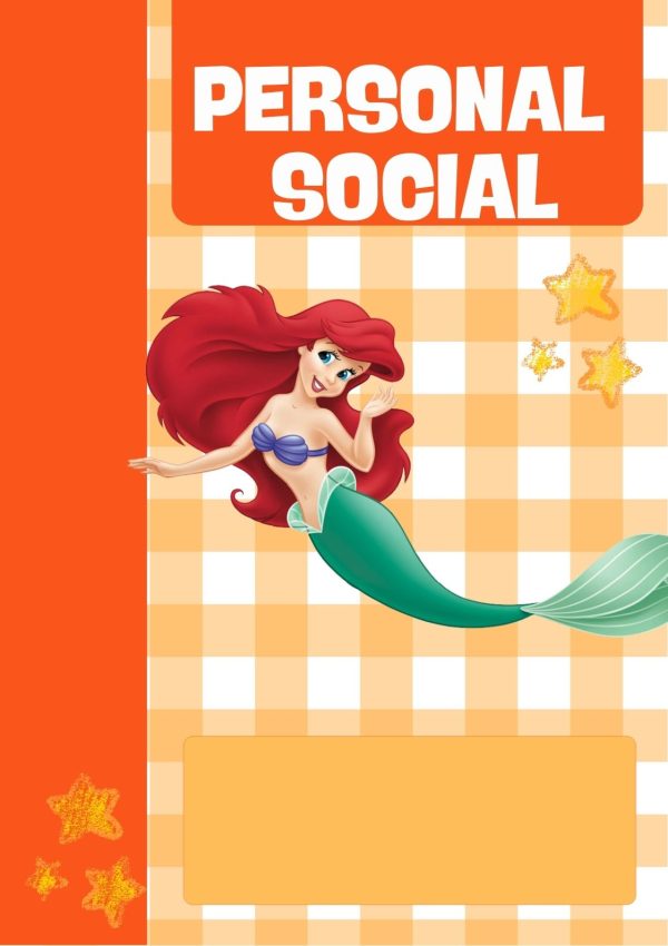 Portada de La Sirenita para cuadernos escolares