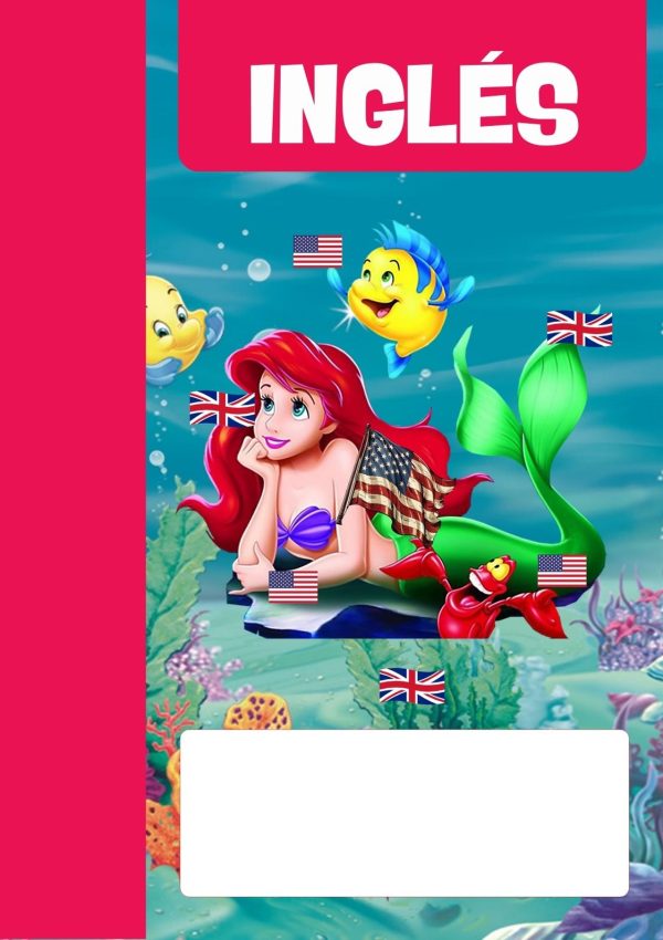 Portadas de La Sirenita para cuadernos de primaria