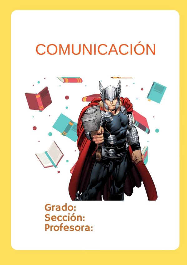 Portadas escolares de Avengers para imprimir