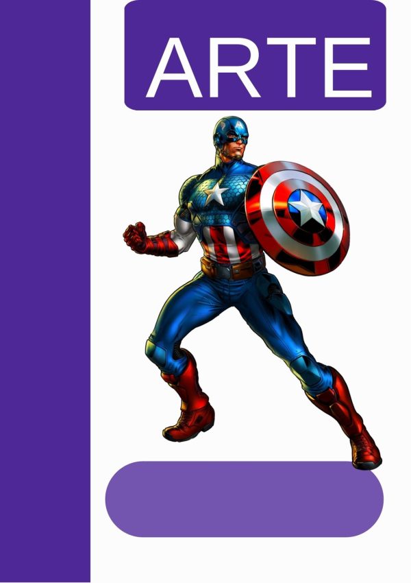 Portada de cuaderno temática Avengers para imprimir