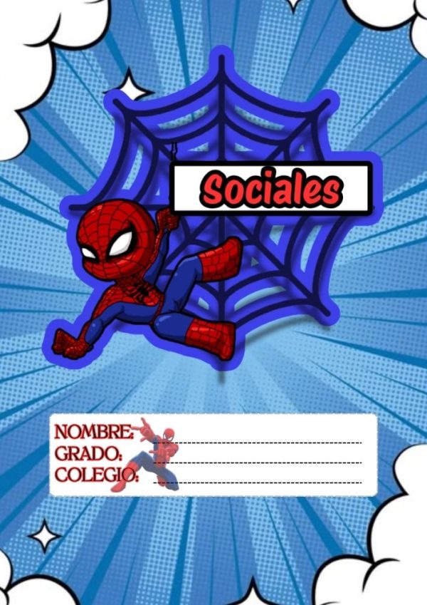 Portada de cuaderno Spiderman para imprimir gratis