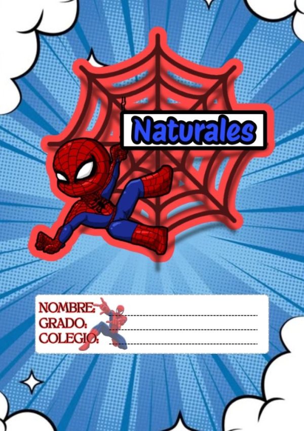 Portada decorativa de Spiderman para cuaderno
