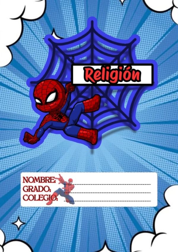 Portadas escolares de Spiderman para imprimir