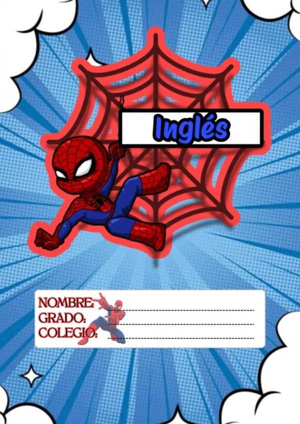 Portada de Spiderman para cuadernos escolares