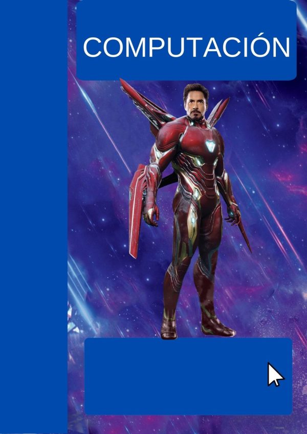 Portada de cuaderno de Avengers para imprimir