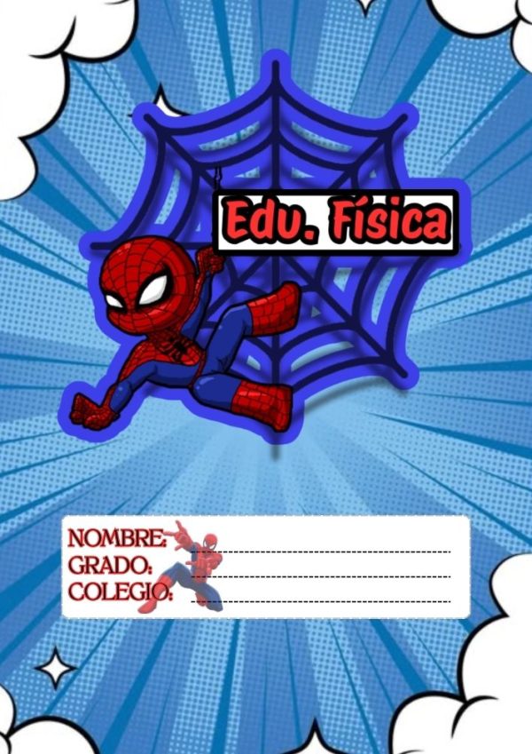 Portada bonita de Spiderman para cuaderno
