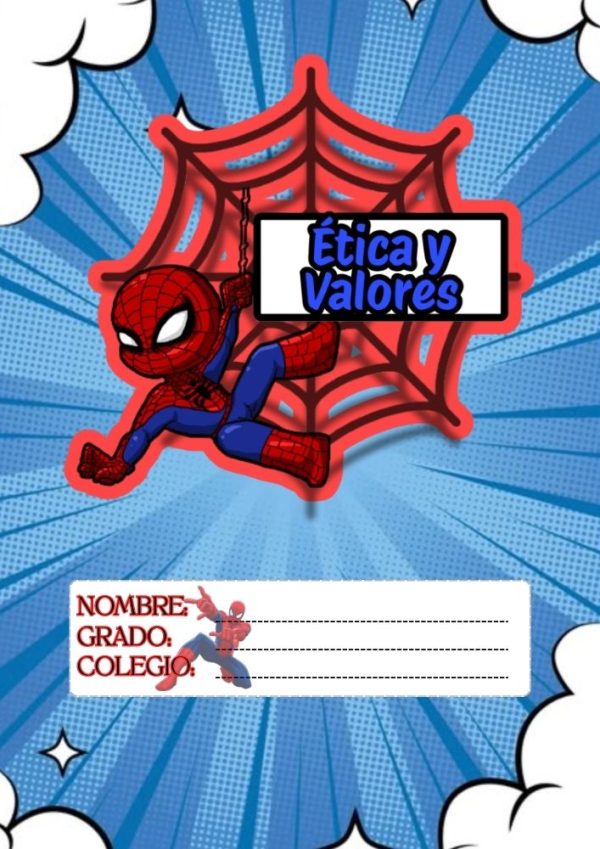 Portadas de Spiderman para cuadernos de primaria