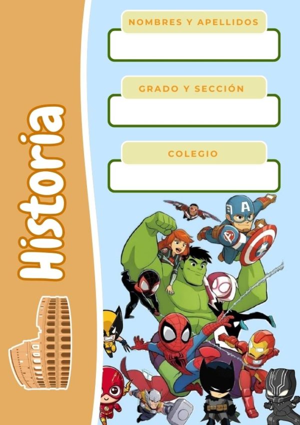 Portada de Spiderman para cuaderno escolar