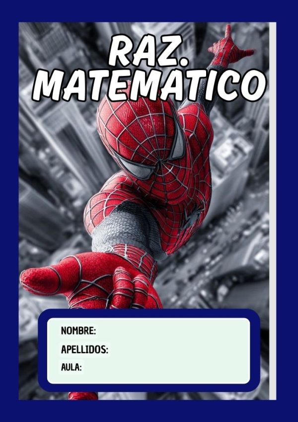 Portada de Spiderman para cuadernos de primaria