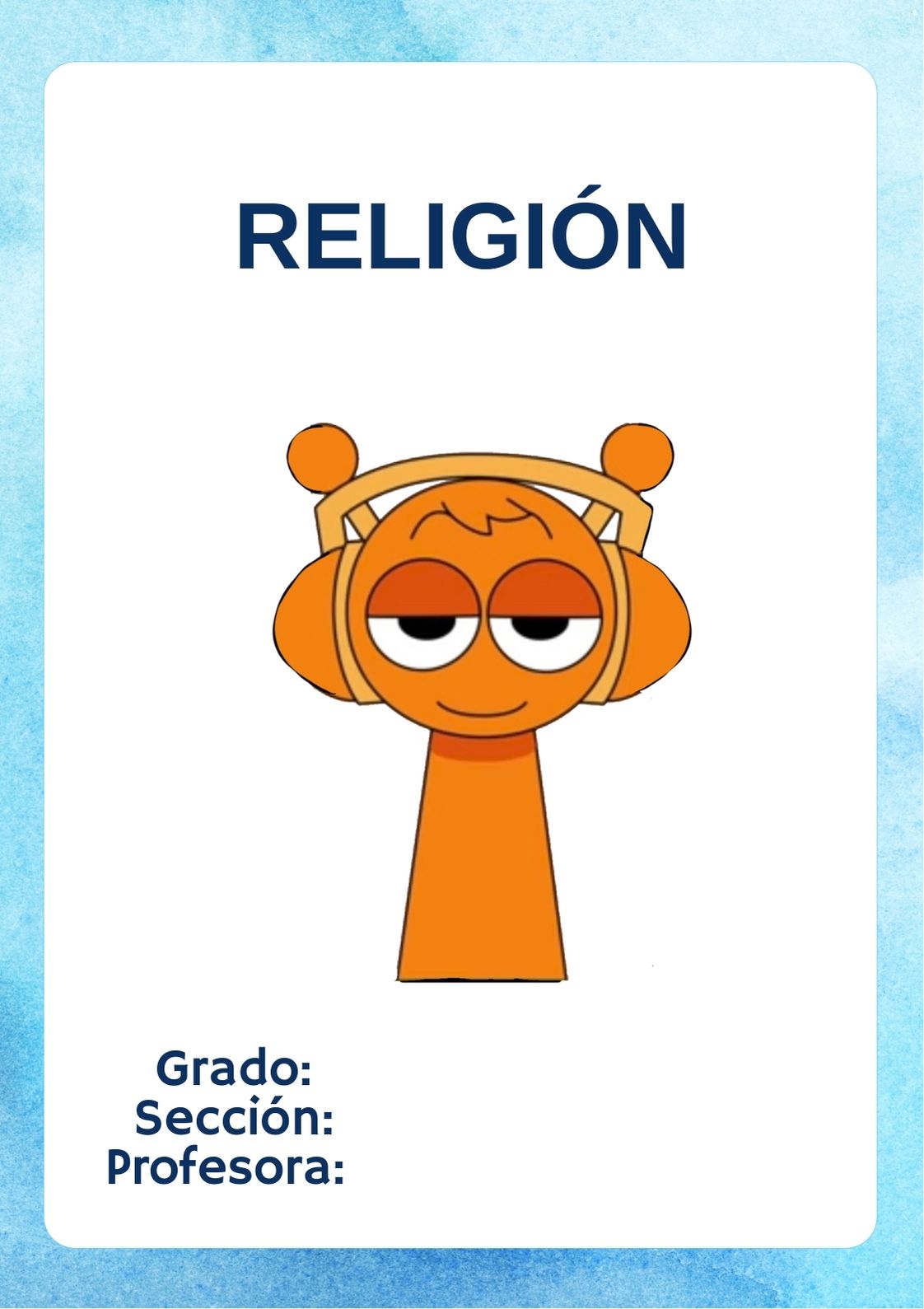 Portada colorida de Sprunki para cuaderno