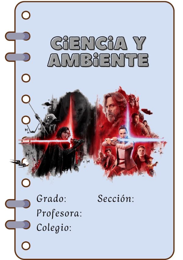 Portadas escolares de Star Wars para imprimir