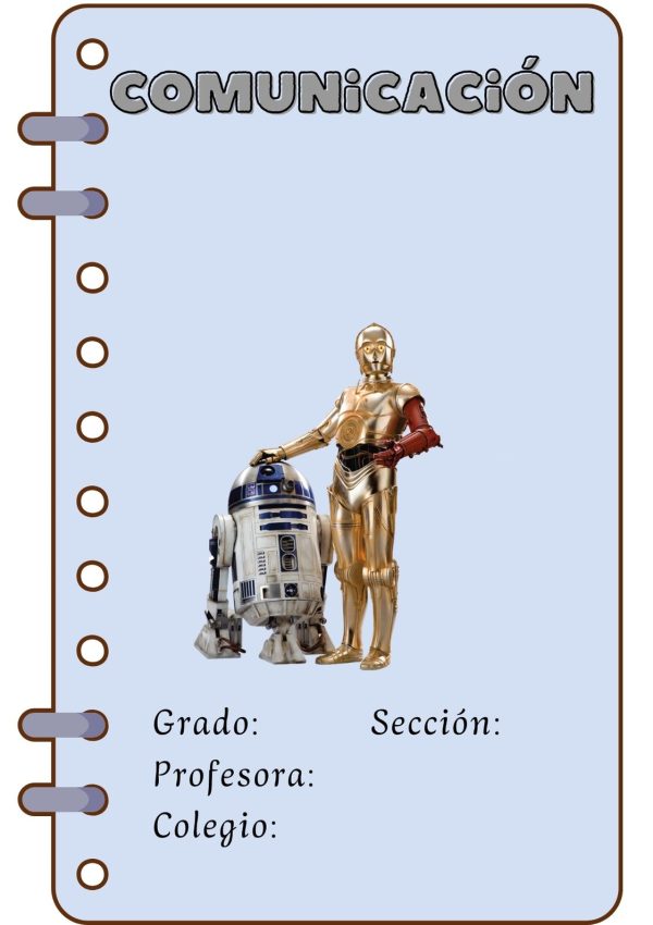 Portada de cuaderno Star Wars para imprimir gratis