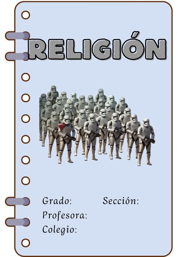 Portada de cuaderno temática Star Wars para imprimir