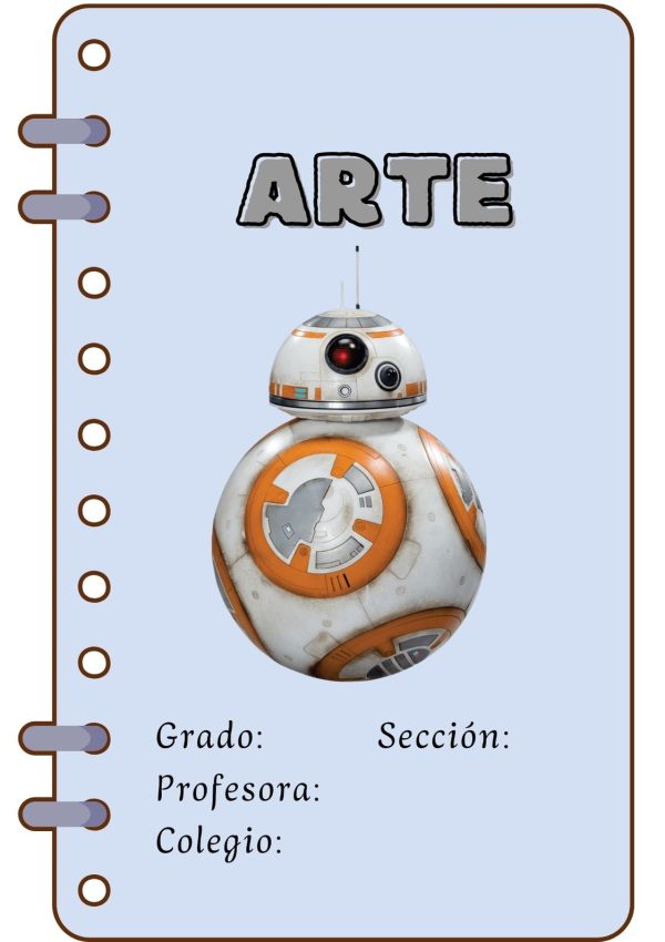 Portada de Star Wars para cuaderno escolar