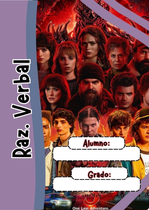 Portada creativa de Stranger Things para cuaderno