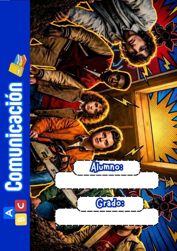 Portada bonita de Stranger Things para cuaderno