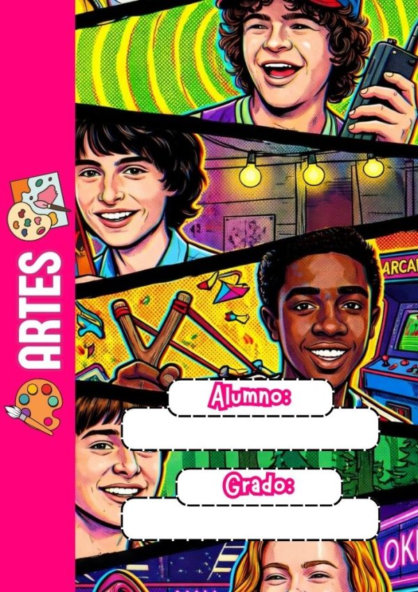 Portadas de Stranger Things para cuadernos de primaria