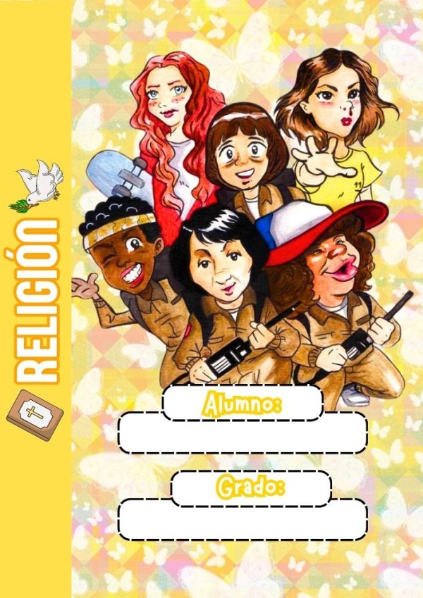 Portada de Stranger Things para cuadernos de primaria