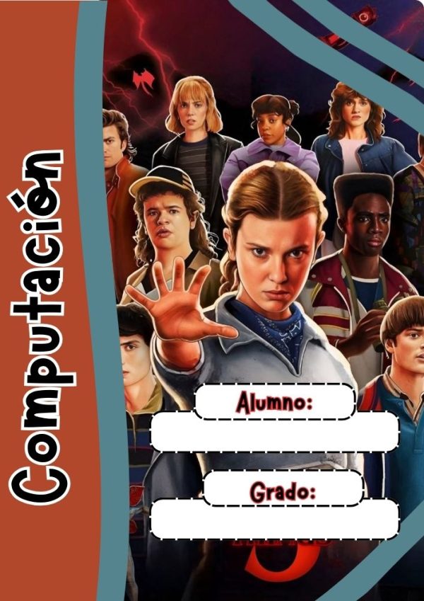 Portadas escolares de Stranger Things para imprimir