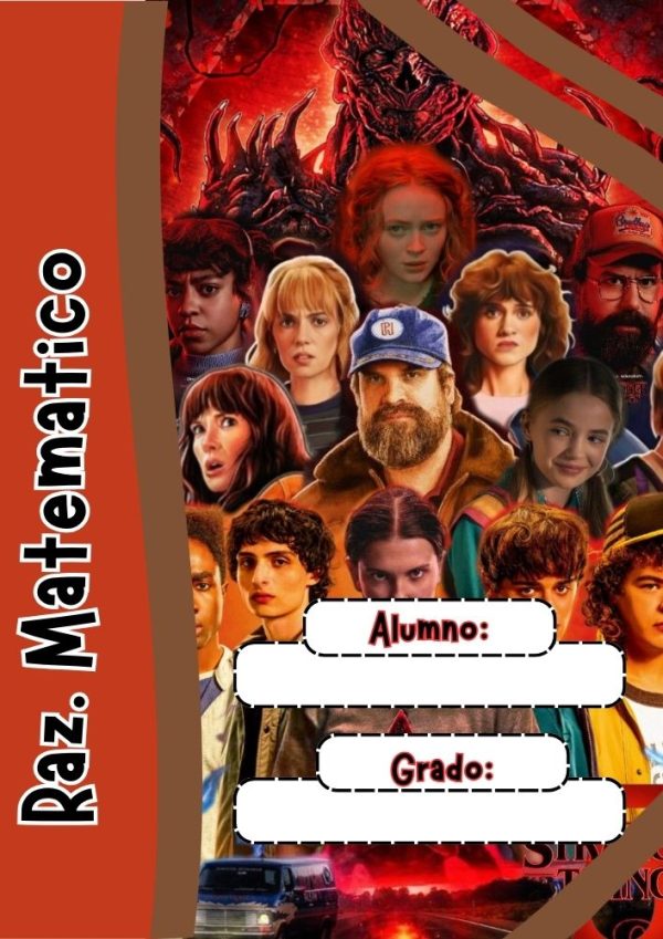 Portada decorativa de Stranger Things para cuaderno