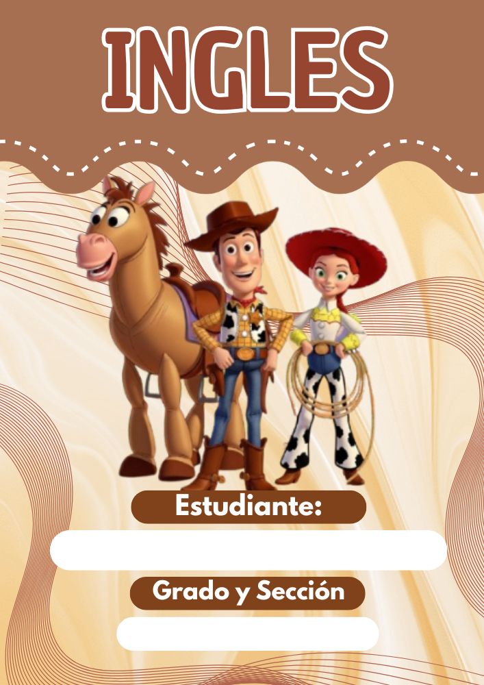 Portada de Toy Story para cuaderno tamaño A4