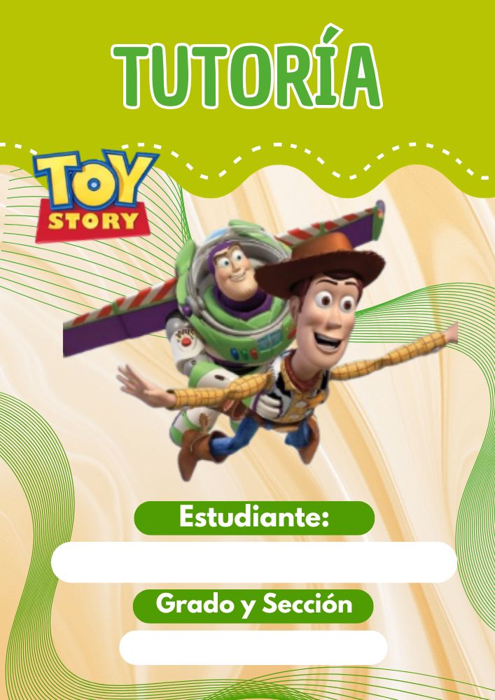 Portada de cuaderno de Toy Story lista para imprimir