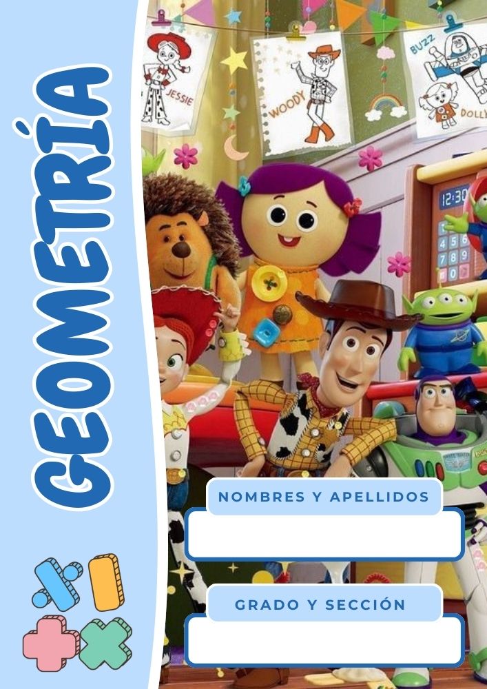 Portada de Toy Story para cuadernos de primaria