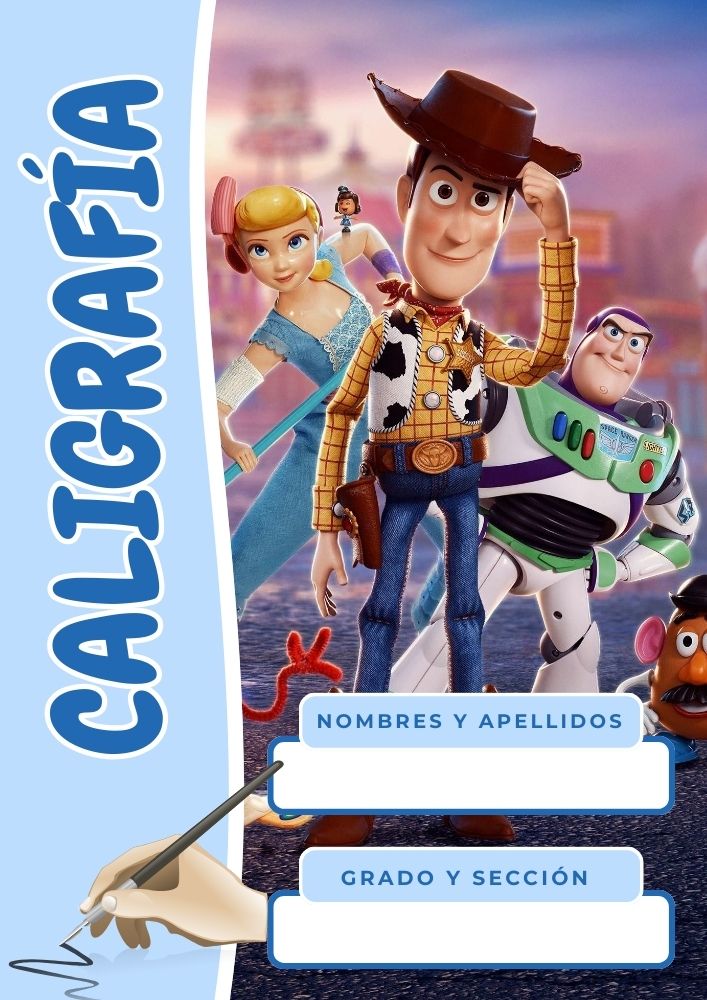 Portada de Toy Story para cuaderno escolar