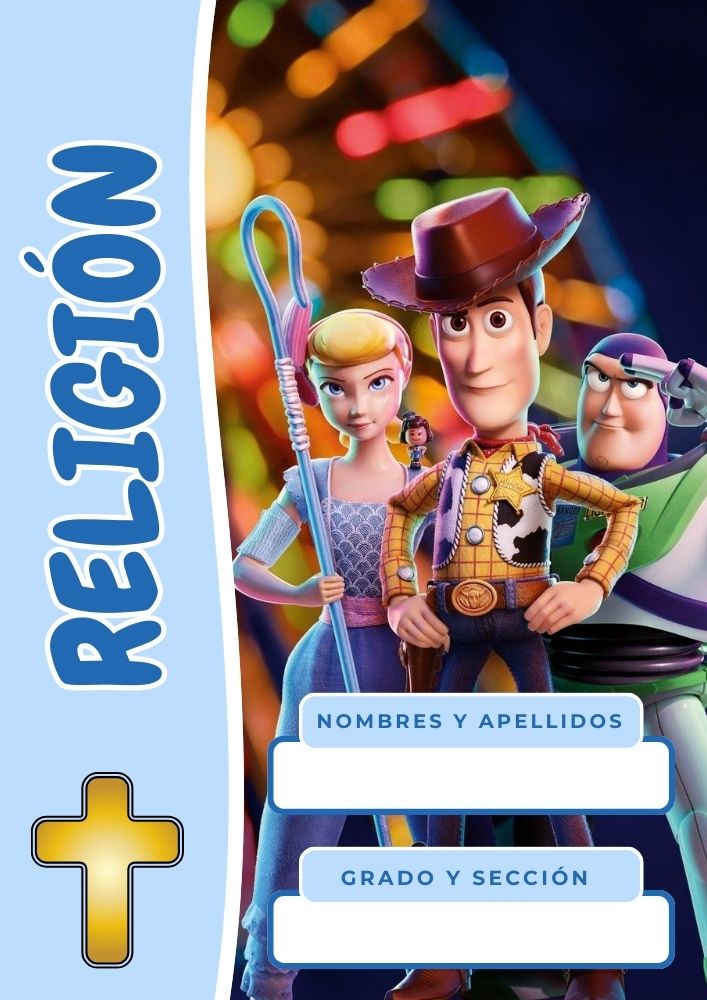 Portadas de Toy Story para cuadernos de primaria