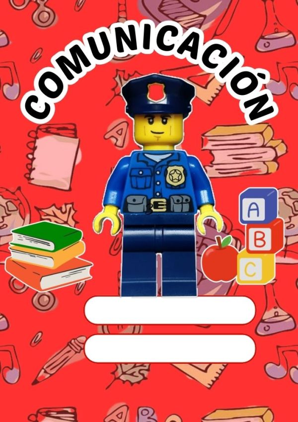 Portada de cuaderno de LEGO para imprimir