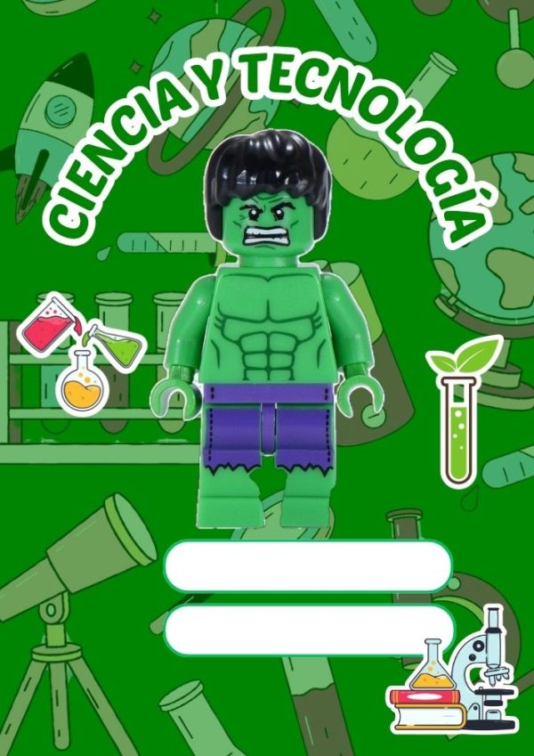 Portada escolar de LEGO para cuadernos