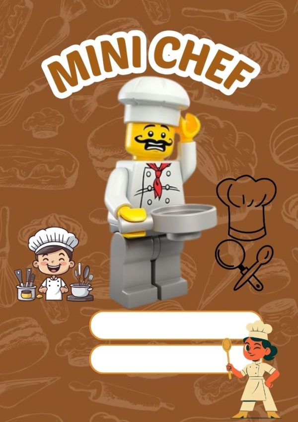 Portada de LEGO para cuadernos escolares