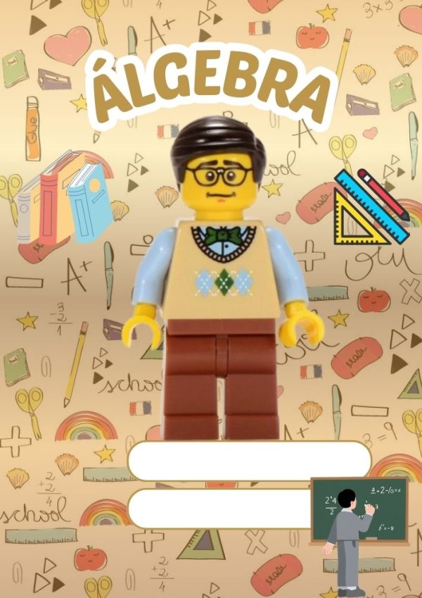 Portada de LEGO para cuaderno de primaria