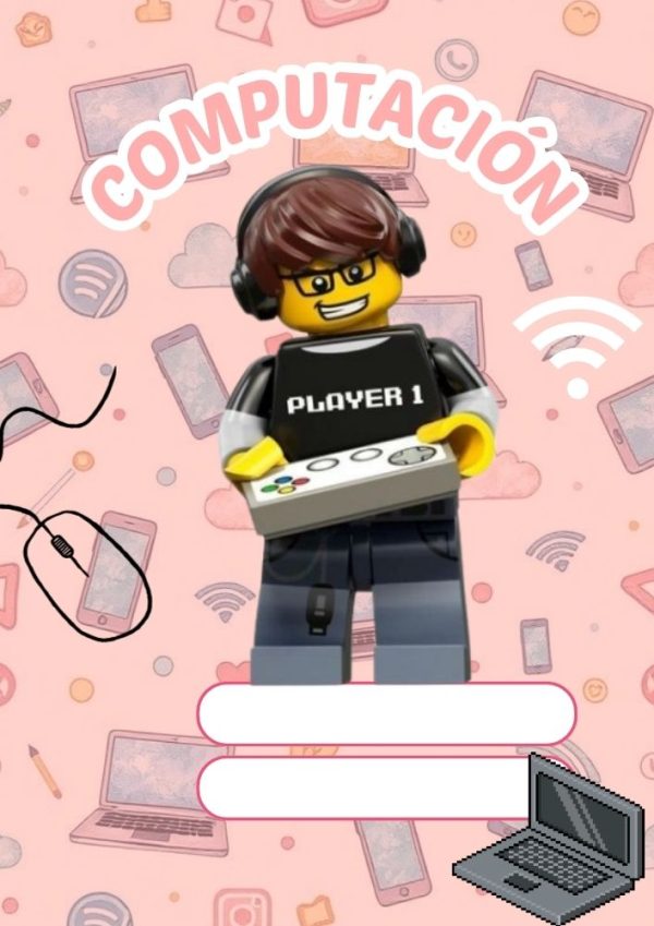 Portada decorativa de LEGO para cuaderno