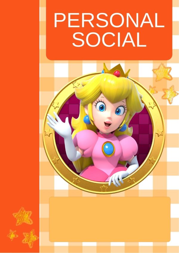 Portada de cuaderno de Mario Bros lista para imprimir