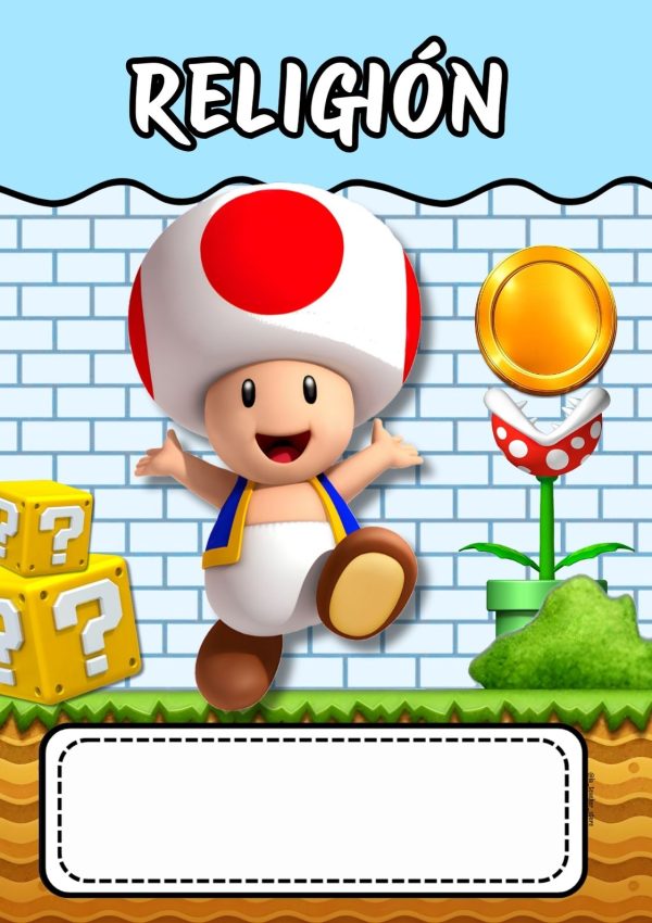 Portadas de Mario Bros para imprimir en A4