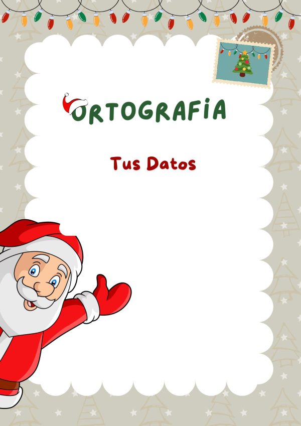 Portadas de Navidad para Ortografia