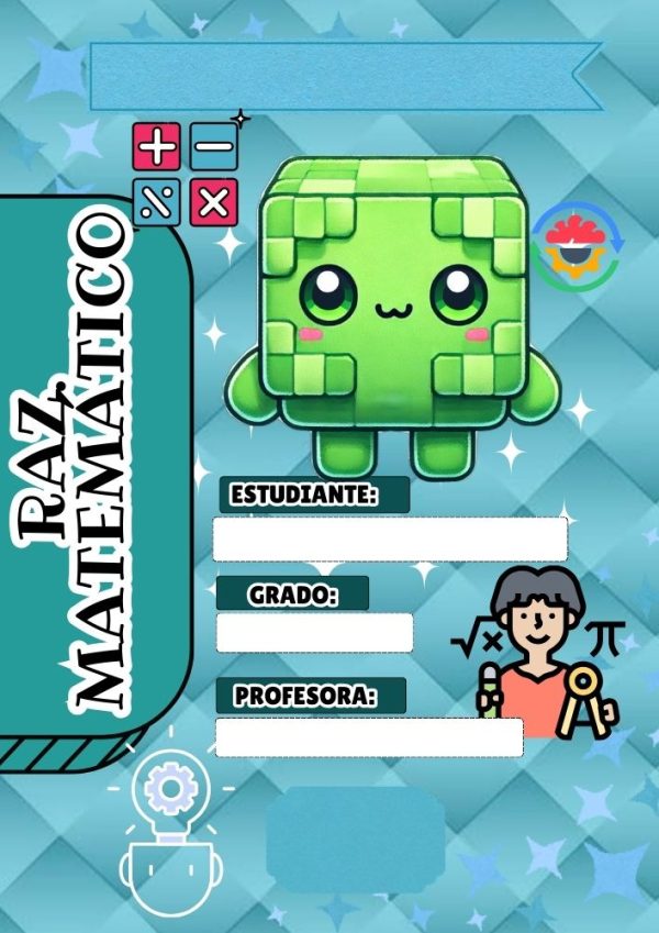 Portada decorativa de Minecraft para cuaderno