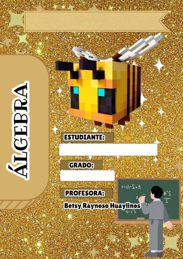Portada de Minecraft para cuaderno de primaria