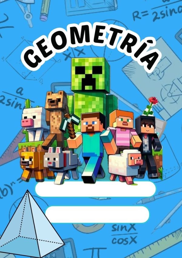 Portada de cuaderno temática Minecraft para imprimir