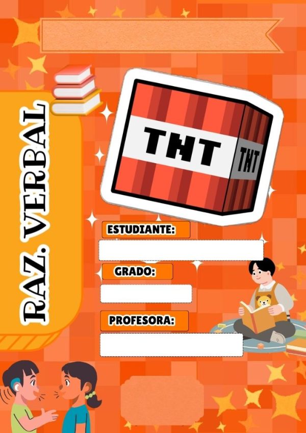 Portada de Minecraft para cuaderno de clases