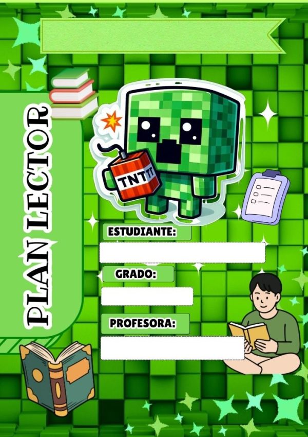 Portadas de Minecraft para cuadernos de primaria