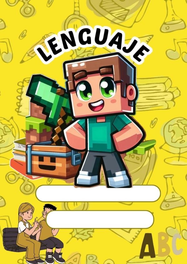 Portada de Minecraft para cuadernos de primaria